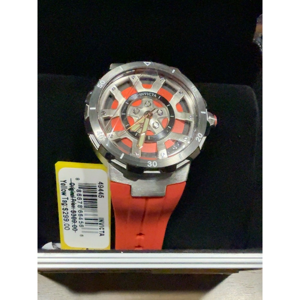 Invicta Racing Stint Master 49445 Mens Watch 46mm Red Strap With Case